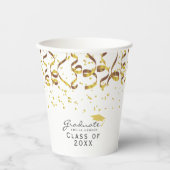 Gold Confetti-Klasse des Abschlusses Pappbecher (Vorderseite)