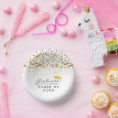 Gold Confetti-Klasse des Abschlusses Pappteller (Party)