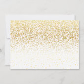 Gold Confetti Lässig Handwriting Wedding Save The Date (Rückseite)