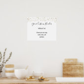 Gold Confetti Lässig machen Sie selbst festliches  Poster (Küche)