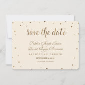 Gold Confetti Liebe Champagner Hochzeit speichern  Save The Date (Vorderseite)
