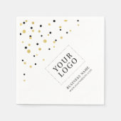 Gold Confetti-Logo für individuelle Werbeaktionen Serviette (Vorderseite)