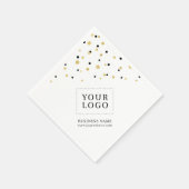 Gold Confetti-Logo für individuelle Werbeaktionen Serviette (Ecke)