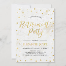 Gold Confetti & Marble | Modernes Party für die Al