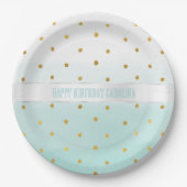 Gold Confetti Mini Watercolor Pappteller (Vorderseite)