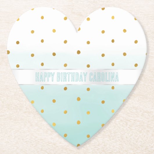 Gold Confetti Mini Watercolor Untersetzer (Vorderseite)