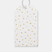 Gold Confetti Modern Wedding Danke Tag Geschenkanhänger (Rückseite)