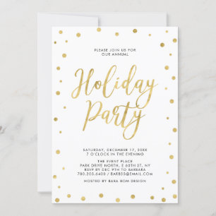 Gold Confetti   Moderne Corporate Holiday Party Einladung