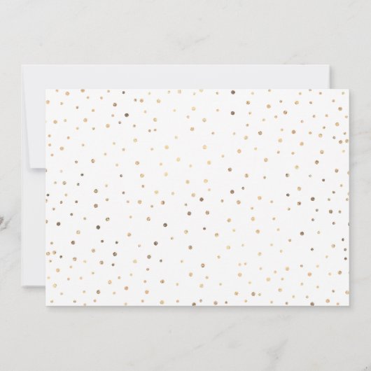 Gold Confetti | Moderne Florentiner Graduierungspa Einladung (Rückseite)
