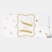 Gold Confetti Monogram IPad Air Hüllen (Rückseite (Horizontal))