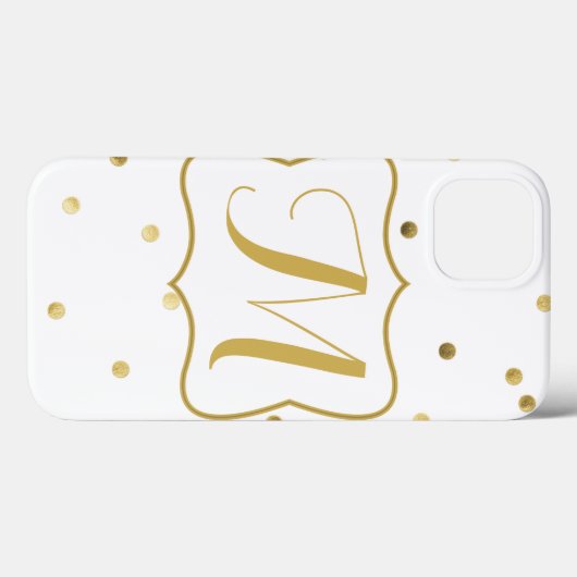 Gold Confetti Monogram IPAD Mini Case (Rückseite (Horizontal))