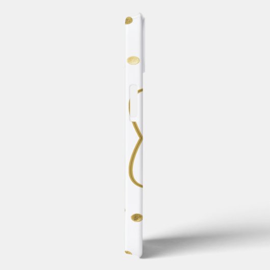 Gold Confetti Monogram IPAD Mini Case (Rückseite / Rechts)