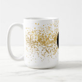 Gold Confetti Monogram Kaffeetasse (Links)