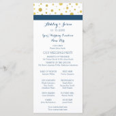 Gold Confetti Navy Blue Wedding Program Programm (Rückseite)