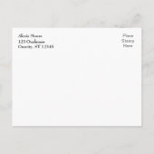 Gold Confetti Navy Graduation Party Save the Date Ankündigungspostkarte (Rückseite)