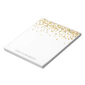 Gold Confetti Notizblock (Rotiert)