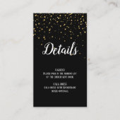 Gold Confetti on Black Details New Year's Insert (Vorderseite)