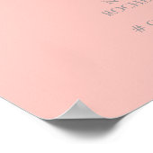 Gold Confetti Partikel Blush Wedding Willkommensze Poster (Ecke)