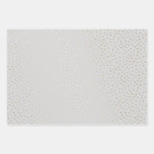 Gold Confetti/Pastel Rosa, Grün & Grau Hintergrund Geschenkpapier Set (Vorderseite 3)