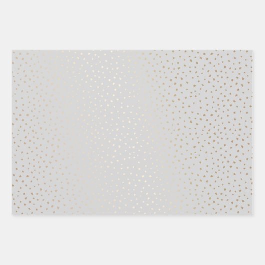 Gold Confetti/Pastel Rosa, Grün & Grau Hintergrund Geschenkpapier Set (Vorderseite 3)