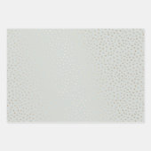 Gold Confetti/Pastel Rosa, Grün & Grau Hintergrund Geschenkpapier Set (Vorderseite 2)