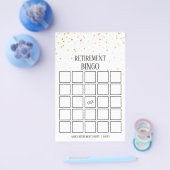 Gold Confetti Pensionskarten Flyer (Einzeln)