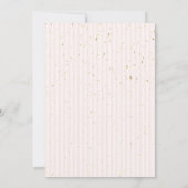 Gold Confetti, Pfannkuchen, gestreift süß 16 Einladung (Rückseite)
