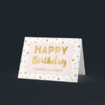 Gold Confetti Pink Friend Geburtstagskarte Karte<br><div class="desc">Geburtstagskarte für Freunde mit glamourösen Goldkonfetti und modernem Text in hellrot-weiß.</div>