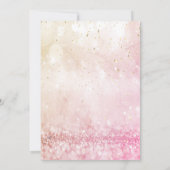 Gold Confetti Princess Bokeh Sweet 16 Einladung (Rückseite)