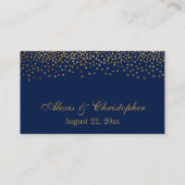 Gold Confetti Punkte auf Details-Karten für Hochze Begleitkarte (Rückseite)