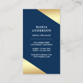 Gold Confetti Rainbow Tooth Zahnarzt Visitenkarte (Rückseite)