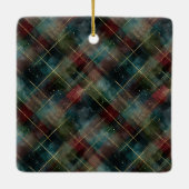 Gold Confetti Red Teddy Bear Christmas Keramikornament (Rückseite)