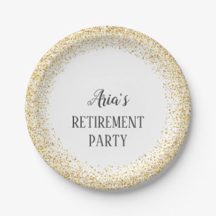 Gold Confetti Rentirement Party Teller