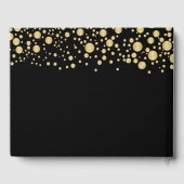 Gold Confetti Rose Rente Party Gästebuch (Rückseite)