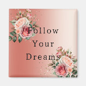 Gold Confetti Roses Roses Floral Magnet (Vorne)