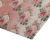 Gold Confetti Roses Roses Floral Schneidebrett (Ecke)