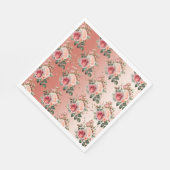 Gold Confetti Roses Roses Floral Serviette (Ecke)