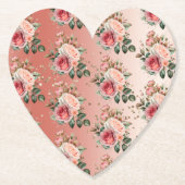 Gold Confetti Roses Roses Floral Untersetzer (Vorderseite)