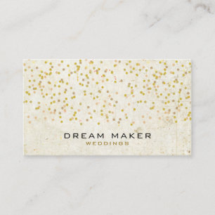 Gold Confetti Rustic Boho Visitenkarte