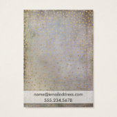 Gold Confetti & Rustic Earring Display Card (Rückseite)