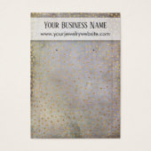 Gold Confetti & Rustic Earring Display Card (Vorderseite)