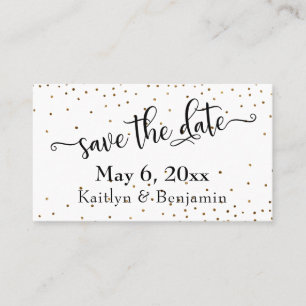 Gold Confetti Save the Date Hochzeitdetails Beilag Visitenkarte