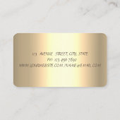 Gold Confetti, Scheren, Haartrockner Visitenkarte (Rückseite)