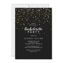 Gold Confetti | Schwarzer Junggeselinnen-Abschied