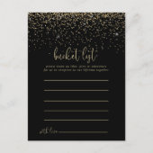Gold Confetti Script Bucket List Cards Postkarte (Vorderseite)