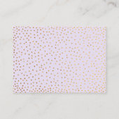 Gold Confetti, Script Lavender Diaper Raffle Cards Begleitkarte (Rückseite)