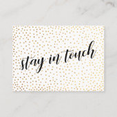 Gold Confetti & Script Wir haben die Handout-Karte Visitenkarte (Rückseite)