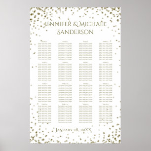 Gold Confetti Seekarte Poster