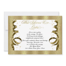 Gold Confetti Silvester Party Einladung