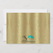 Gold Confetti Silvester Party Einladung (Rückseite)